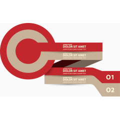 矢量手绘横幅数字红色