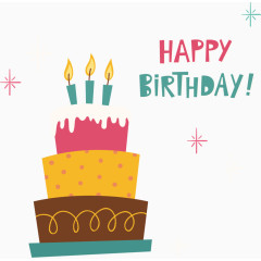 矢量生日蛋糕插图