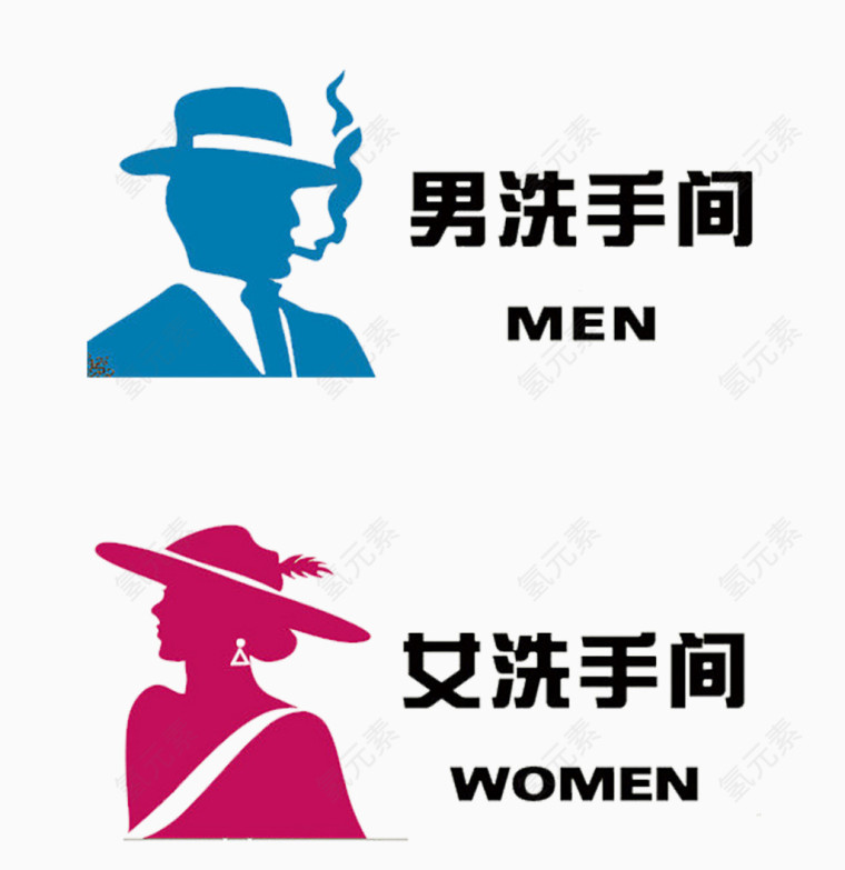 洗手间标识