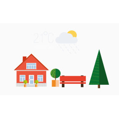 矢量卡通房子素材