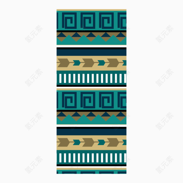 绿色系部落风格背景矢量素材