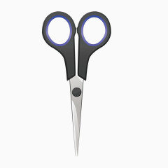 矢量黑色学生剪纸剪刀