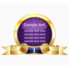 矢量图标价签英文圆形