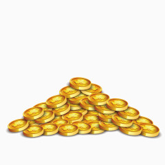 矢量一堆金币