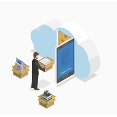 卡通立体云计算