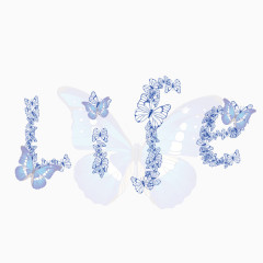 life 生活 字体 花瓣字体 淡紫色