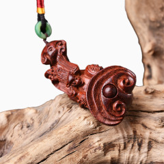 弥诚小叶紫檀吉祥如意手把件