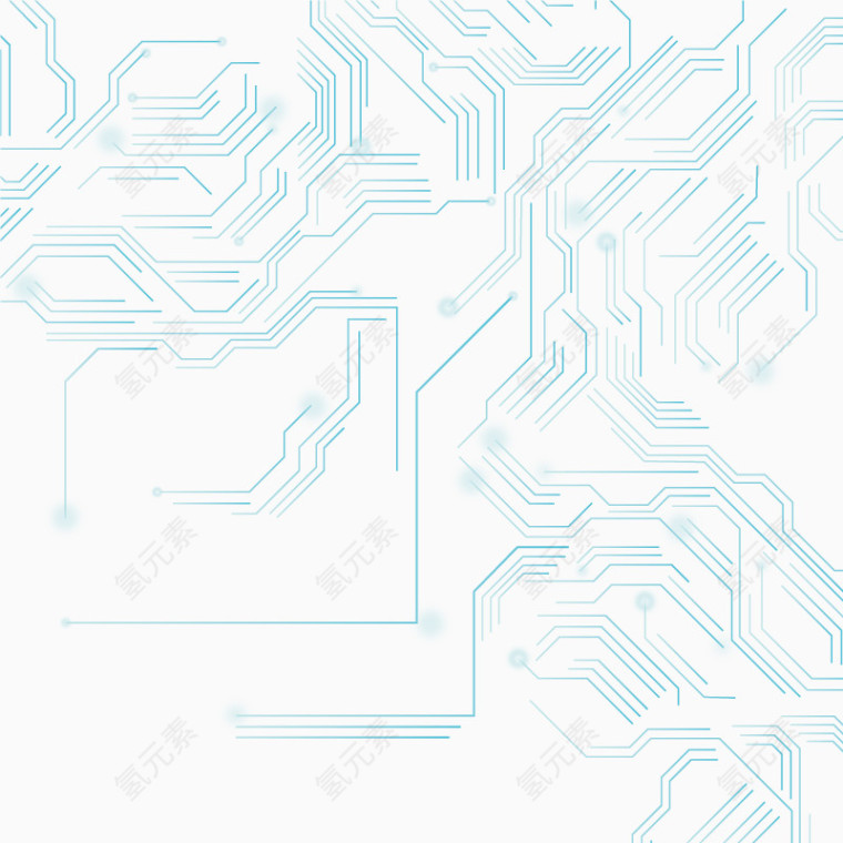 矢量蓝色电路背景纹理免费下载