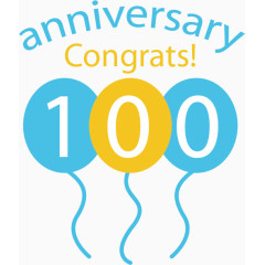 矢量一百周年店庆活动素材