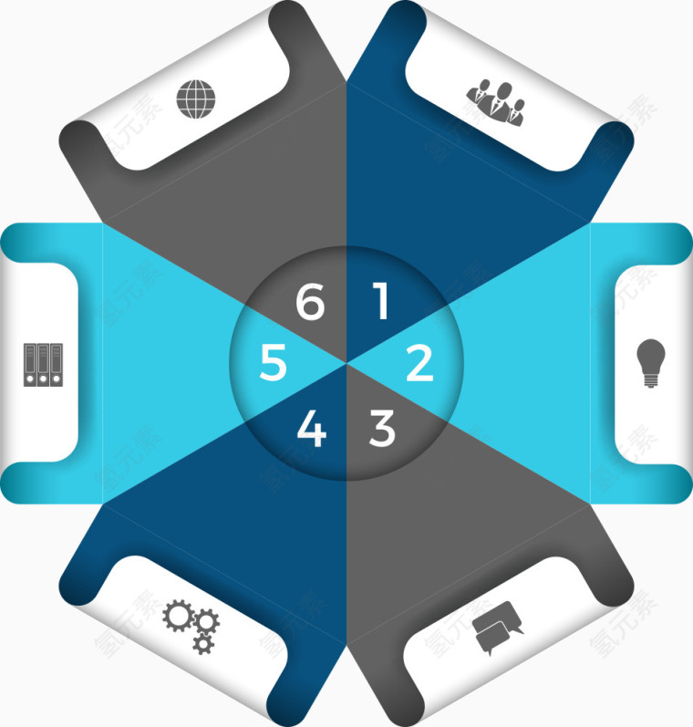 矢量卷页结构图