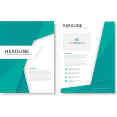 矢量单页宣传正反面