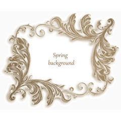 矢量金色边框纹理免扣素材