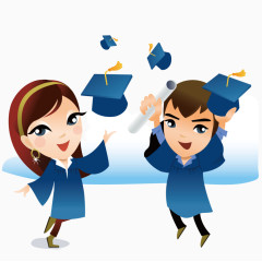 抛帽子的毕业学生