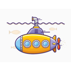 卡通潜水艇