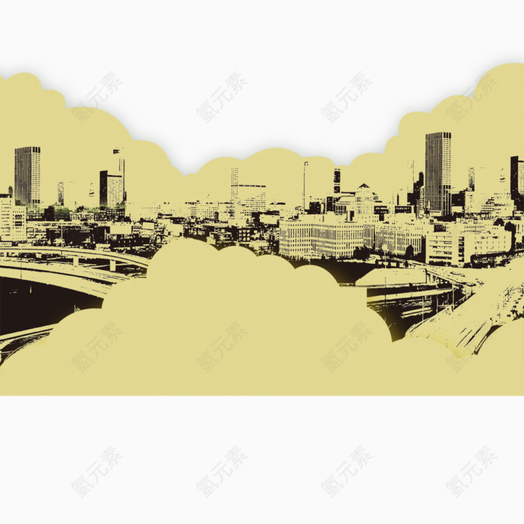 素描城市剪影
