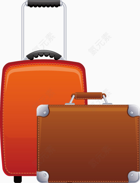 矢量PPT创意旅游箱包图标