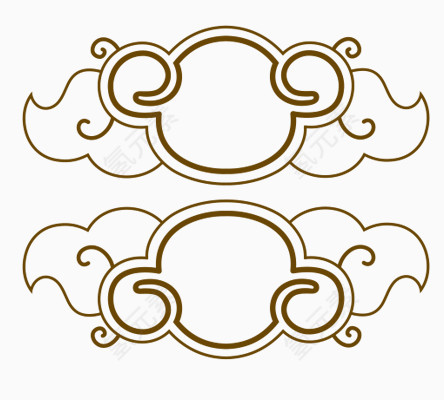 欧式底纹花纹边框