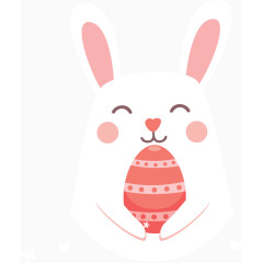 卡通小白兔矢量图