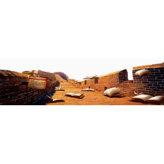 创意长城上的书本