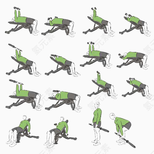 各种动作矢量图
