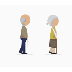 矢量老人素材图片