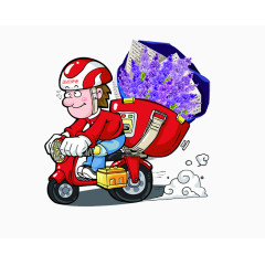 同城快递送鲜花人物