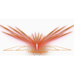 棕色创意线条光束