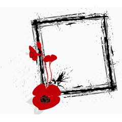 矢量花纹边框背景图片