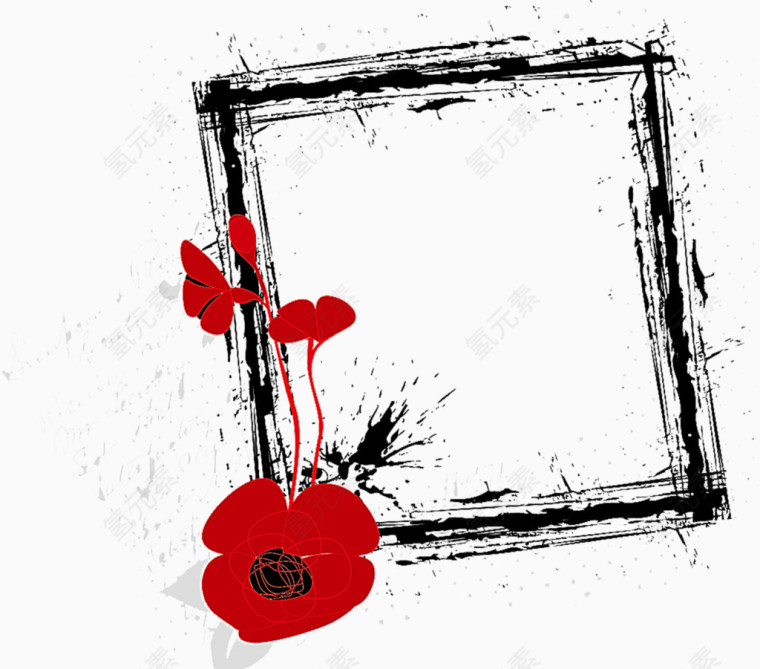 矢量花纹边框背景图片