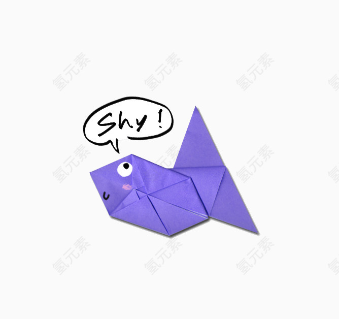 趣味折纸卡通动物热带鱼