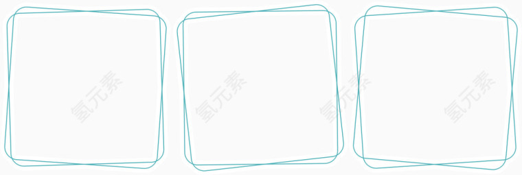 蓝色线条方框