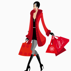 时尚美女购物