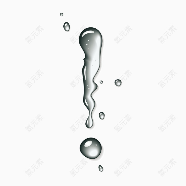 立体水迹感叹号