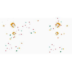 礼物彩带飘浮方块