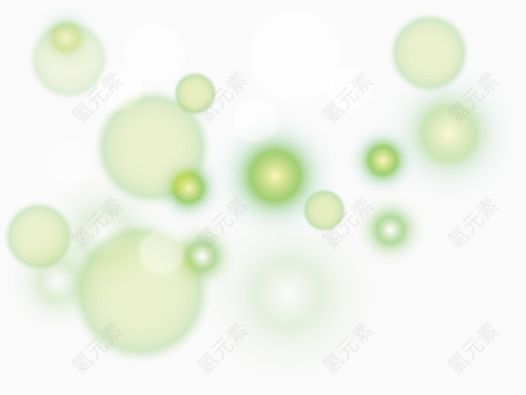 矢量绿色圆点装饰素材