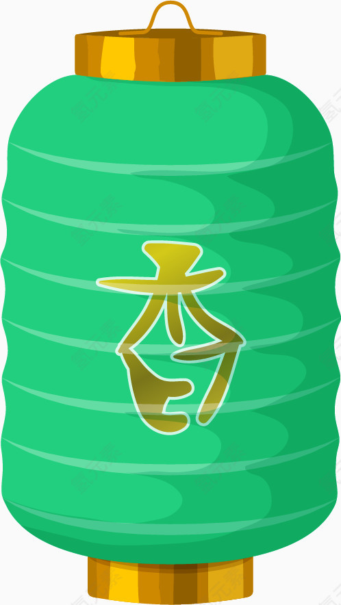 矢量手绘杏花灯