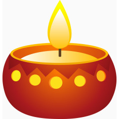 可爱唯美蜡烛矢量图