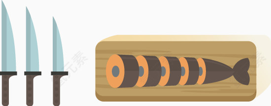 日本刀具和三文鱼