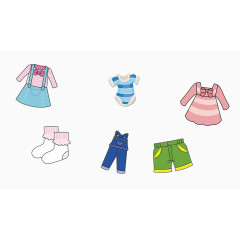 手绘卡通儿童衣服