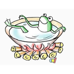 温水煮青蛙图片