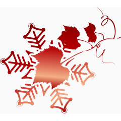 圣诞节雪花花纹PNG矢量素材