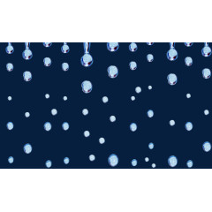 蓝色水滴雨帘