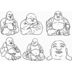 佛主佛光简笔素材