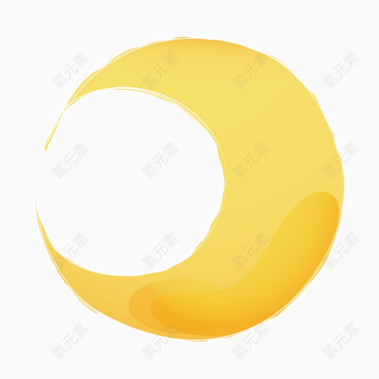 矢量手绘月亮
