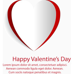 矢量情人节快乐爱心插图