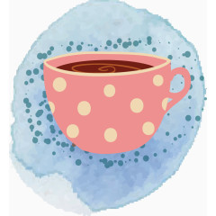 手绘粉色马克杯