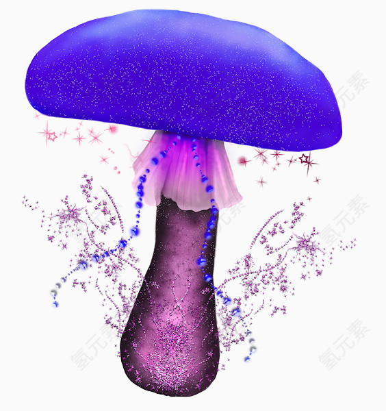 蓝紫色蘑菇