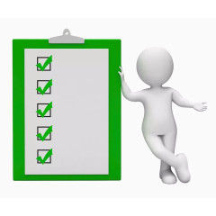 调查问卷显示清单剪贴板