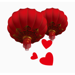 灯笼与爱心