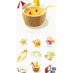 夏天黄色的饮料